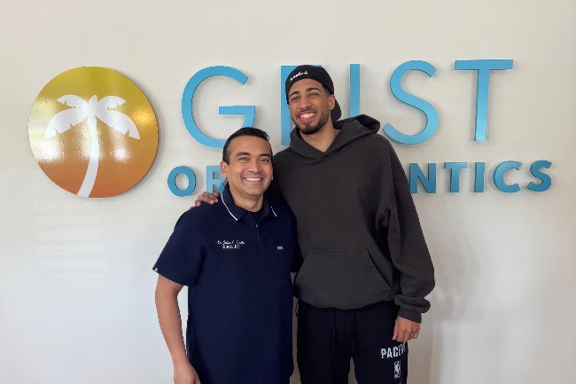 Geist Orthodontics Standing with Buddy